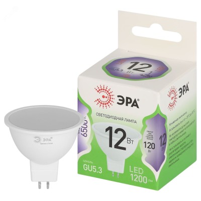 Лампа светодиодная ЭРА GREEN LINE LED MR16-12W-865-GU5.3 GL GU5.3 12 Вт софит холодный свет