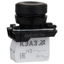 Кнопка КМЕ4511м-черный-1но+1нз-цилиндр-IP54