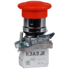Кнопка КМЕ5111мФС-красный-1но+1нз-гриб-IP40