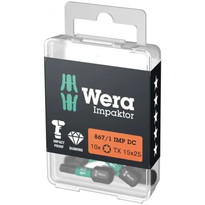 Бита ударная 867/1 IMP DC Impaktor TORX алмазное покрытие хвостовик 1/4 C 6.3 TX 15X25 мм
