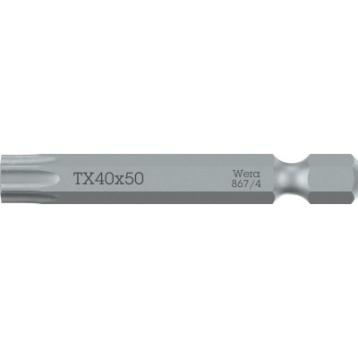 Бита 867/4 Z TORX вязкая твердость хвостовик 1/4 E 6.3 TX 25X50 мм