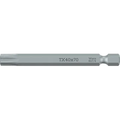 Бита 867/4 Z TORX вязкая твердость хвостовик 1/4 E 6.3 TX 8X70 мм