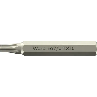 Бита TORX, TX 10 x 30 мм, хвостовик шестигранный 5/32'' C4.0 (4 мм), 867/0 Micro TORX