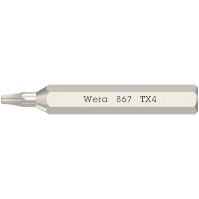 Бита TORX, TX 4 x 30 мм, хвостовик шестигранный 5/32'' C4.0 (4 мм), 867/0 Micro TORX