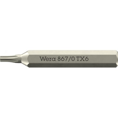 Бита TORX, TX 6 x 30 мм, хвостовик шестигранный 5/32'' C4.0 (4 мм), 867/0 Micro TORX