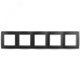 12-5005-05 ЭРА Рамка на 5 постов, Эра12, антрацит (10/100/1600)