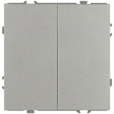 Переключатель двойной 10АХ-250В IP20 алюминий 15-1106-03 Galaxy