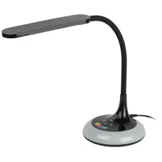 Настольный светильник ЭРА NLED-481-10W-BK светодиодный с RGB ночником черный