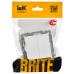 BRITE Выключатель 2-клавишный перекрестный 10А ВС10-2-3-БрАБ арктический белый IEK