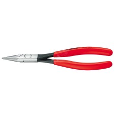 Плоскогубцы монтажные плоскокруглые губки 34 мм L-200 мм чёрные обливные рукоятки