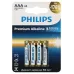 Батарейки Philips LR03M4W/51 ААА алкалиновые 1,5v 4 шт. LR03-4BL Premium (4/48/144/25920)