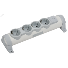 COMFORT Колодка для удлинителя с заземлением с выключателем К04В 4 места белая IEK