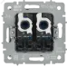 BRITE Розетка компьютерная двойная RJ45 кат.6 РК11-2-БрГН металл хром/никель IEK