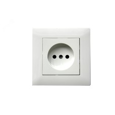 Розетка без заземления 16А (керамика) KAREA RIZZ белый