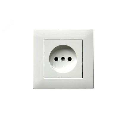 Розетка без заземления 16А (керамика) KAREA RIZZ белый