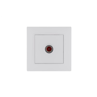 Розетка телевизионная проходная KAREA RIZZ белый