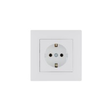 Розетка с заземлением 16А (керамика) KAREA RIZZ белый