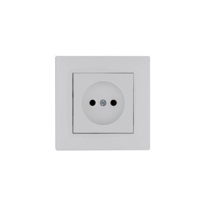 Розетка без заземления 16А KAREA RIZZ белый