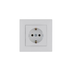 Розетка с заземлением 16А   KAREA RIZZ белый