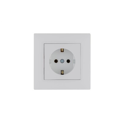 Розетка с заземлением 16А   KAREA RIZZ белый