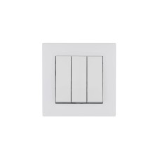 Выключатель трехклавишный KAREA RIZZ белый
