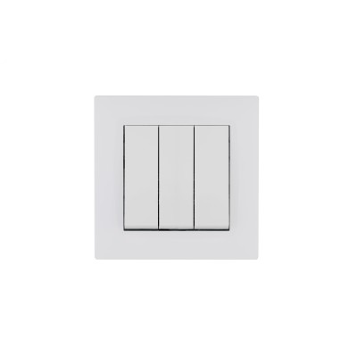 Выключатель трехклавишный KAREA RIZZ белый