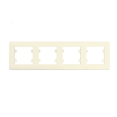 Рамка четырехпостовая горизонтальная  KAREA RIZZ крем