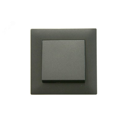 Выключатель одноклавишный KAREA RIZZ STAR дымчатый