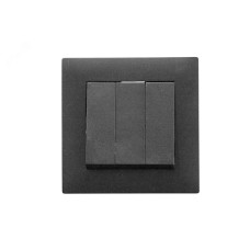 Выключатель трехклавишный KAREA RIZZ STAR дымчатый