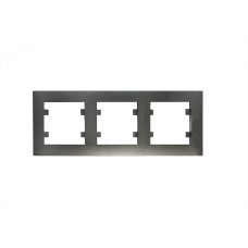 Рамка трехпостовая горизонтальная KAREA RIZZ STAR дымчатый