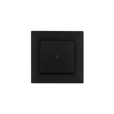 Выключатель одноклавишный проходной KAREA RIZZ STAR черный