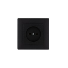 Розетка без заземления  KAREA RIZZ STAR черный