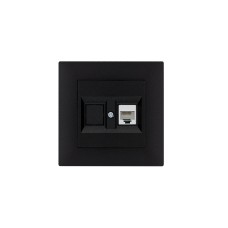 Розетка компьютерная CAT5+гнездо KAREA RIZZ STAR черный