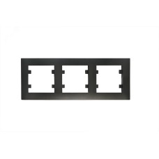 Рамка трехпостовая горизонтальная KAREA RIZZ STAR черный