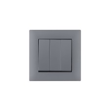 Выключатель трехклавишный KAREA RIZZ STAR серебро