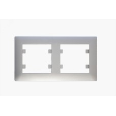 Рамка двойная  KAREA RIZZ STAR серебро