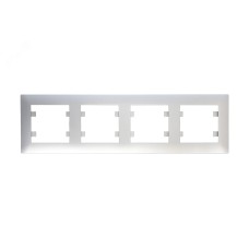 Рамка четырехпостовая горизонтальная  KAREA RIZZ STAR серебро