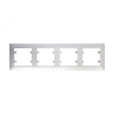 Рамка четырехпостовая горизонтальная  KAREA RIZZ STAR серебро