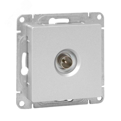 Эпика Механизм розетки TV одиночная алюминий EKF