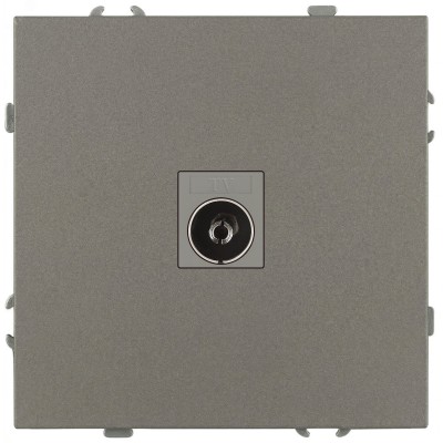 Розетка скрытого монтажа в рамку TV одиночная IP20 титан 15-3101-07 Galaxy
