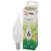 Лампа светодиодная ЭРА GREEN LINE LED BXS-6W-830-E14 GL E14 6 Вт свеча на ветру теплый свет