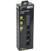 COMFORT Удлинитель У04К 4 места 2P+PE 1,5м 3х1,5мм2 16А USB A+C 20Вт черный IEK