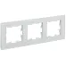 BRITE Рамка 3 поста РУ-3-2-Бр стекло белый матовый IEK