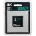 SKANDY Рамка 1-местная SK-F31S металл серебряный IEK