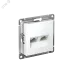 Розетка ATLASDESIGN двойная компьютерная RJ45+RJ45 категория 5E механизм белый