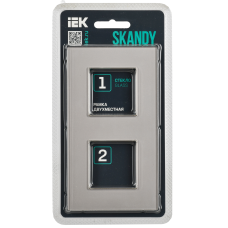 SKANDY Рамка 2-местная SK-F22Sh стекло шампань IEK