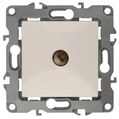 12-3102-02 ЭРА Розетка TV проходная, IP20, Эра12, слоновая кость (10/100/2100)