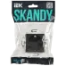 SKANDY Розетка с заземлением с защитными шторками 16А SK-R04G графит IEK