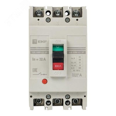 Автоматический выключатель ВА-99М 63/32А 3P 20кА EKF
