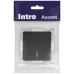 Выключатель Intro Accent 6-102-05 с подсветкой, 10А-250В, IP20, СУ, AL/CU, антрацит
